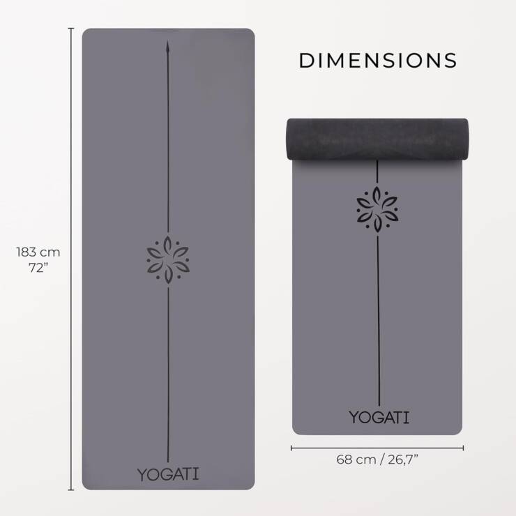 YOGATI Natural Rubber Yoga Mat