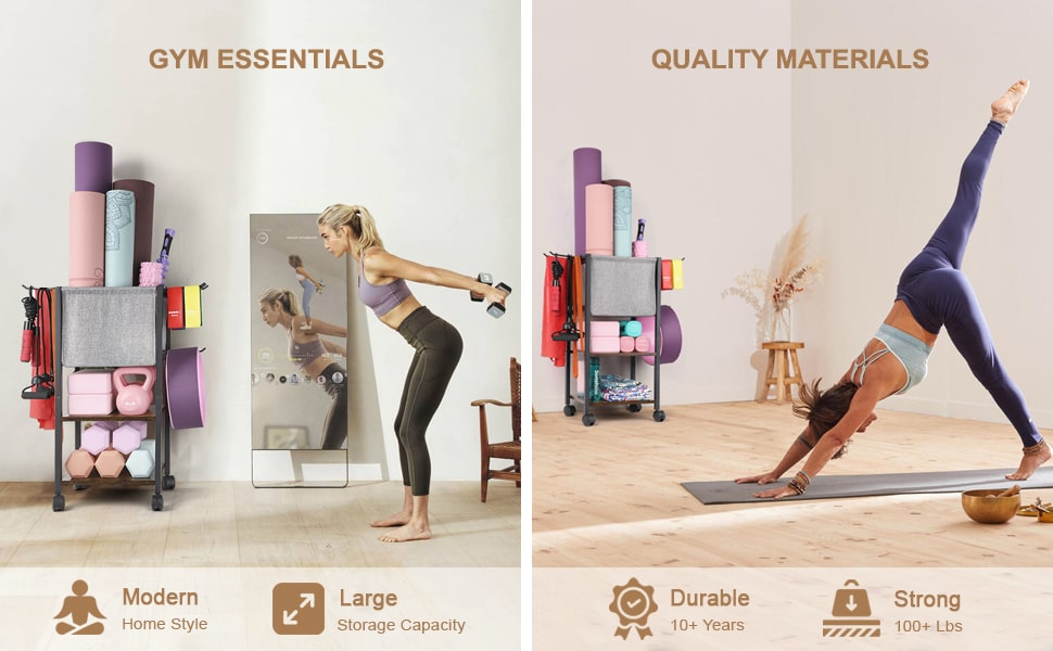 Meditation and Yoga Workout Equipment Storage