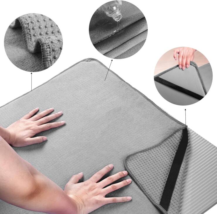 POLYTE Microfibre Hot Yoga Towel Mat