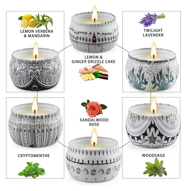 Tarot Scented Candles Gift Set of 6