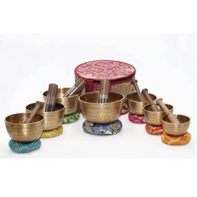 Tibetan High Sided Singing Bowl Set