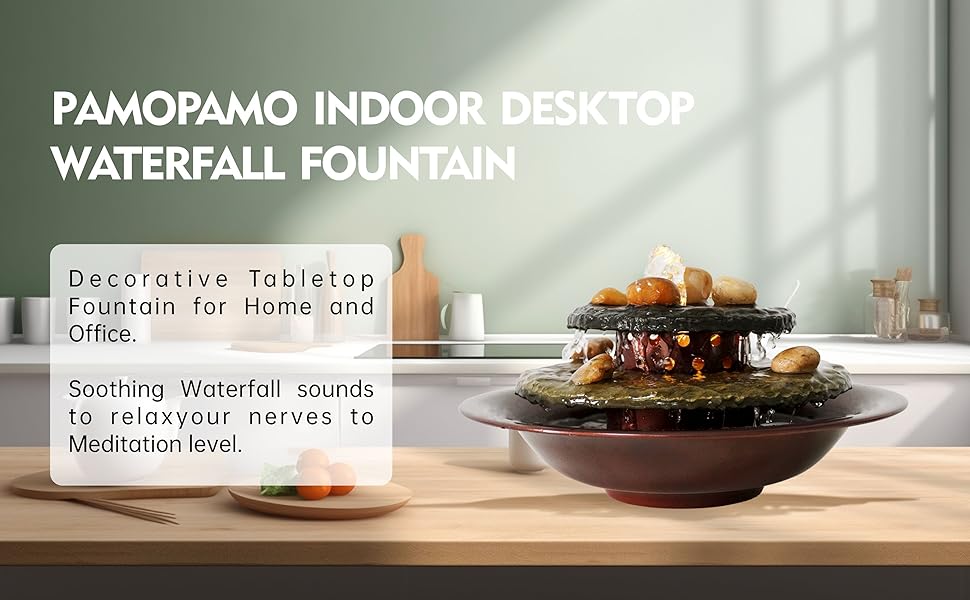 Weejian Indoor Tabletop Waterfall Fountain