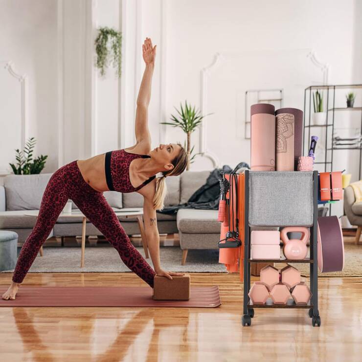 Yoga Workout Equipment Storage