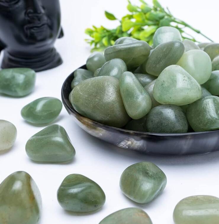 1LB Green Jade tumbled stones