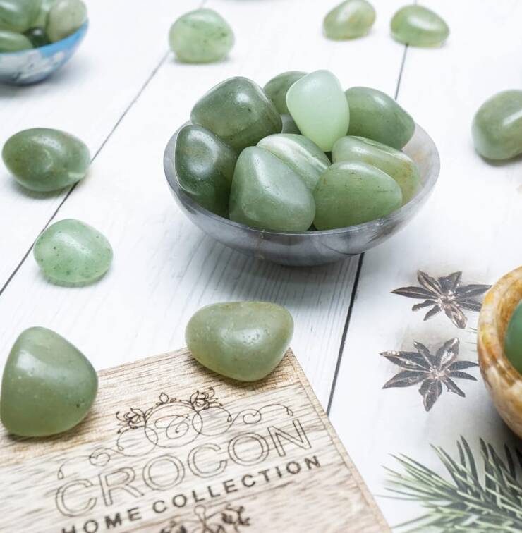 1LB Green Jade tumbled stones