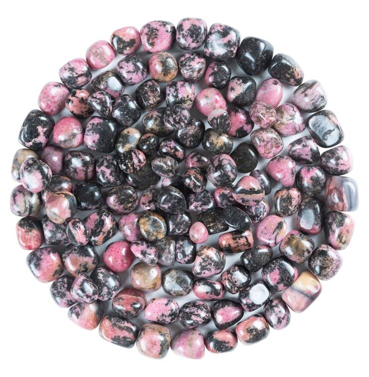 1LB Rhodonite Crystals Tumbled Stones