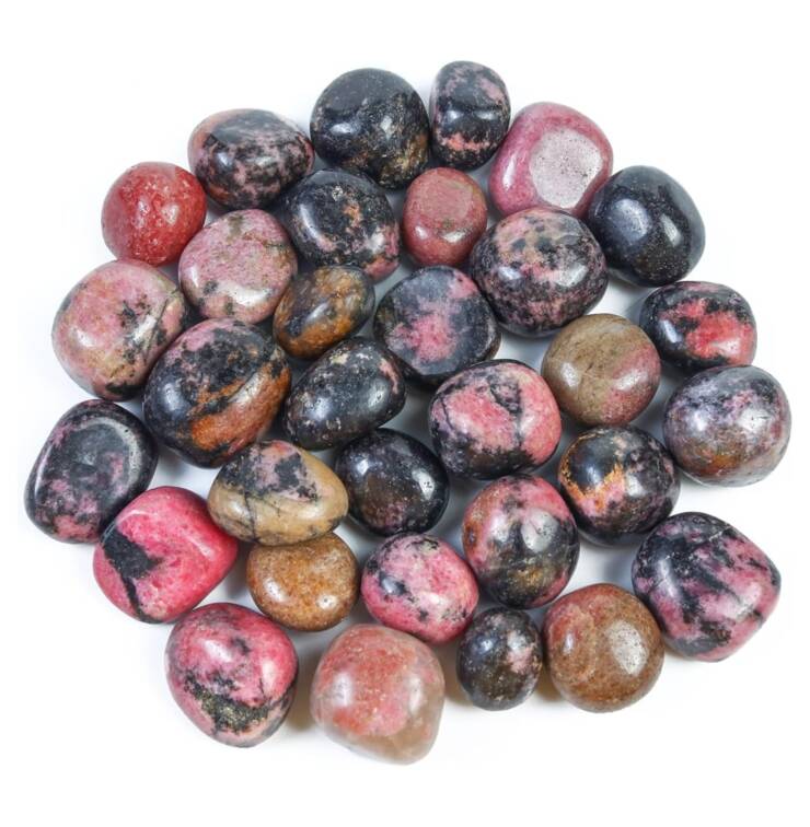 1LB Rhodonite Crystals Tumbled Stones