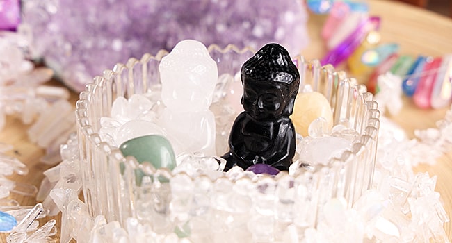 Crystal Baby Buddha Statue