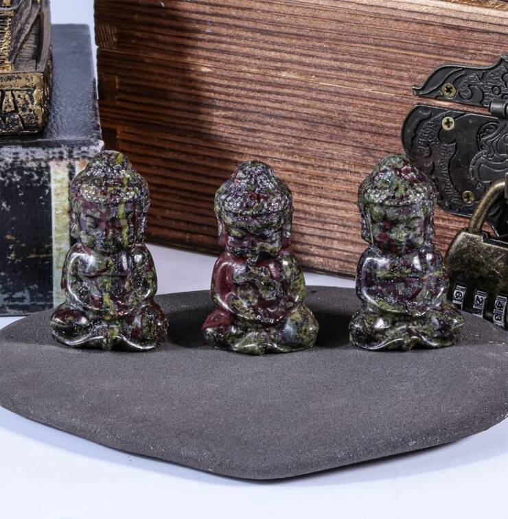 Dragon Blood Stone Baby Buddha Statue