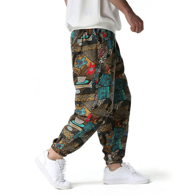 Mens Cotton Elasticated Waist Hippie Bloomers