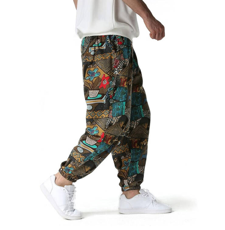 Mens Cotton Elasticated Waist Hippie Bloomers