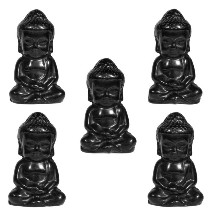 Obsidian Crystal Baby Buddha Statue