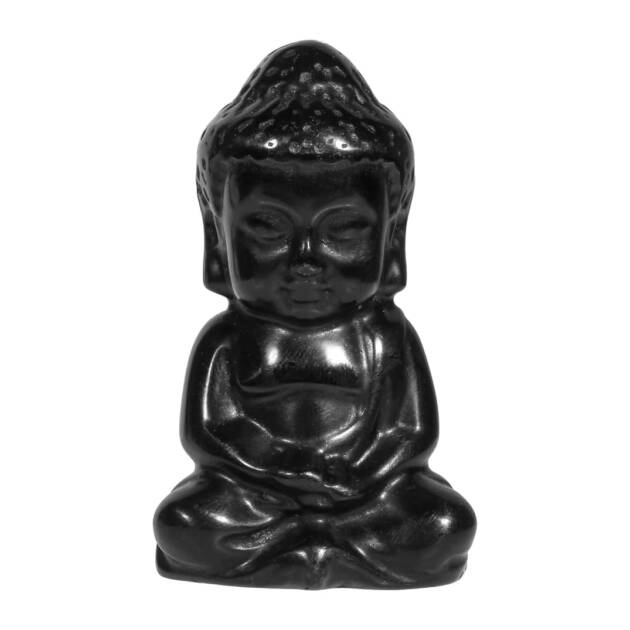 Obsidian Crystal Baby Buddha Statue