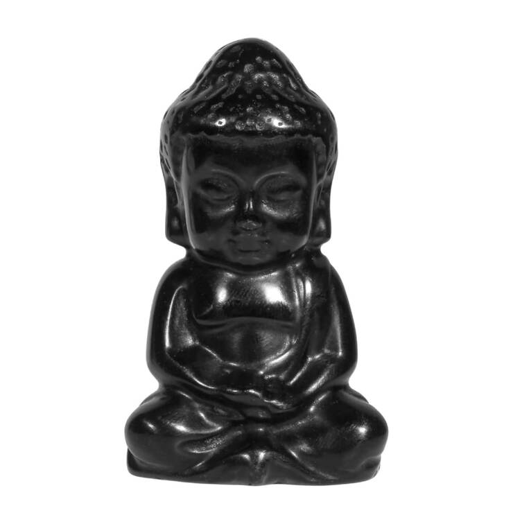 Obsidian Crystal Baby Buddha Statue