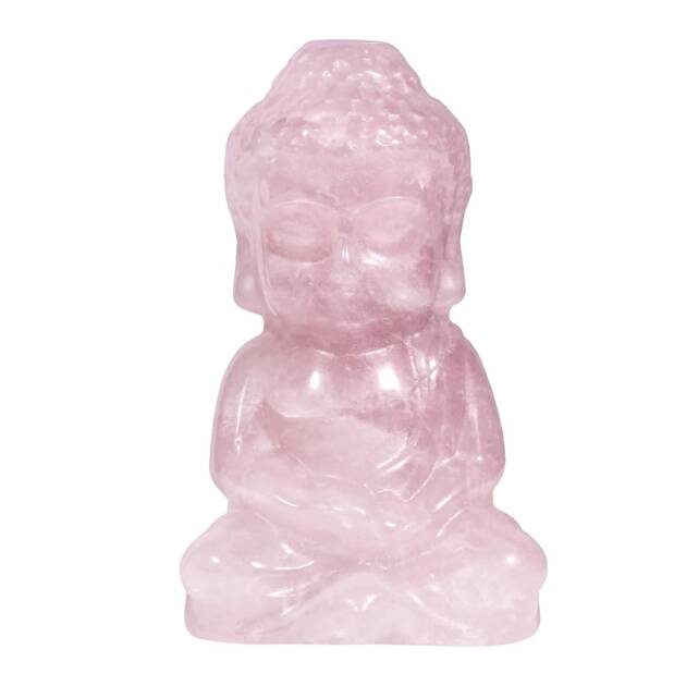 Rose Quartz Crystal Baby Buddha Statue