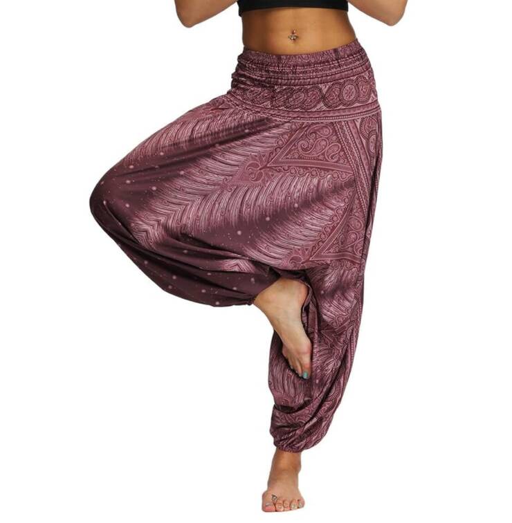 Women's High Waist Yoga Pants (Purple)