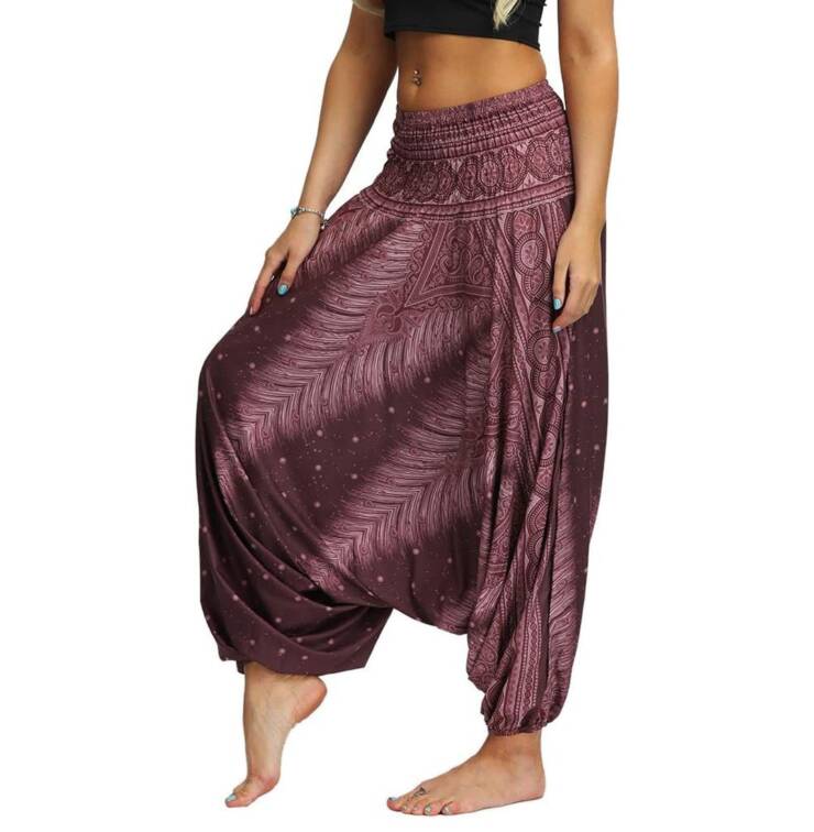 Women's High Waist Yoga Pants (Purple)