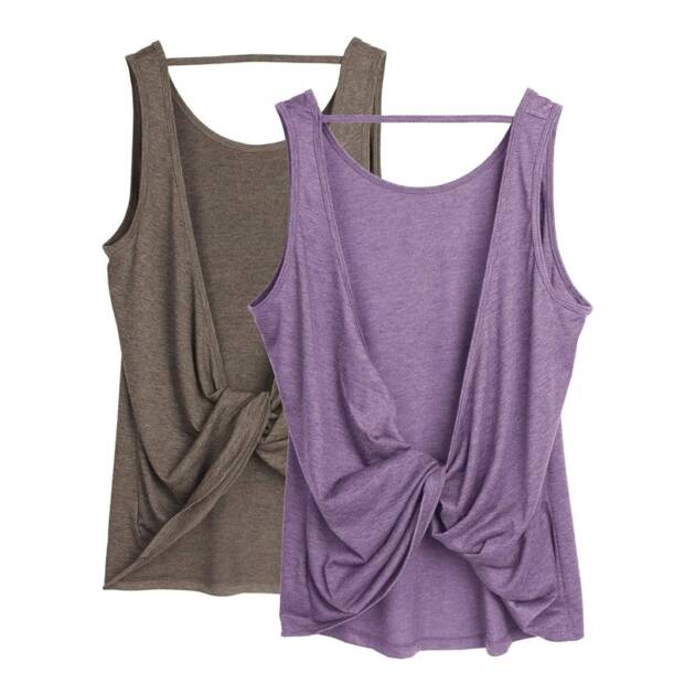 Womens' Yoga Tops Open Back pack