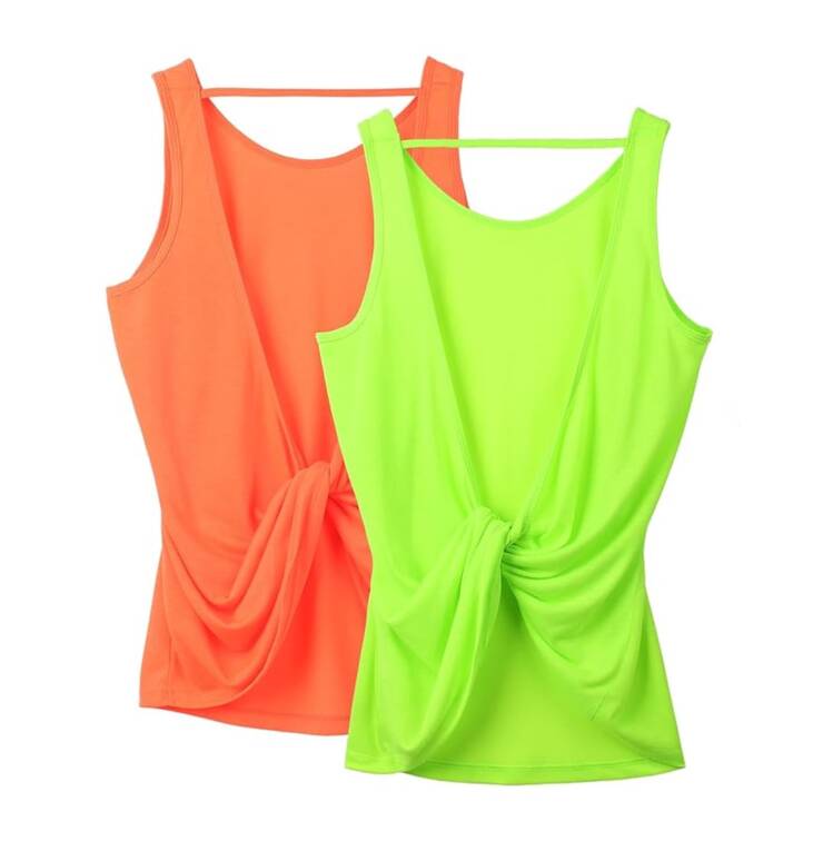 Yoga Tops Open Back (Pack of 2 - Neon)