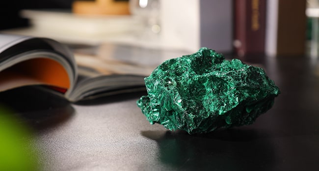 Malachite Crystal Cluster